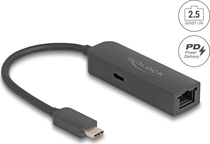 DeLOCK 2.5G LAN-Adapter kompakt, RJ-45, USB-A 3.0 [Stecker]