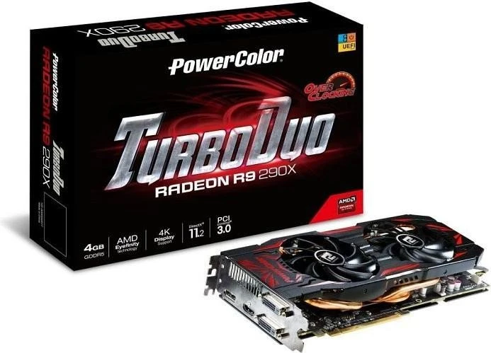 PowerColor Radeon R9 290X TurboDuo OC, 4GB GDDR5, 2x DVI, HDMI, DP