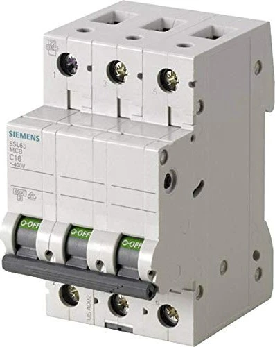 Siemens Leitungsschutzschalter 400V 6kA, 3-polig, C, 16A