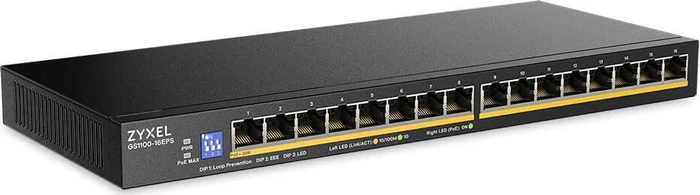 Zyxel GS1100 Desktop Gigabit Switch, 16x RJ-45, 135W PoE+