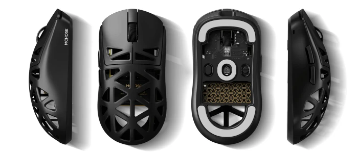 Mchose A7X Ultra 8K Magnesium Alloy Wireless Gaming Mouse, schwarz, USB/Bluetooth
