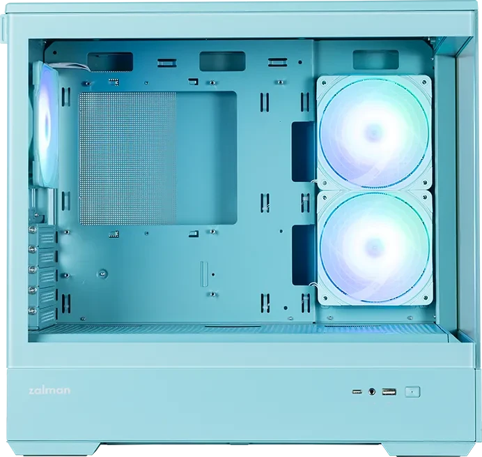 Zalman P30 [V2] Mint, türkis, Glasfenster