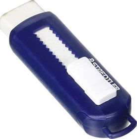 Staedtler Radierer mit Kunststoffhülse, weiß/blau
