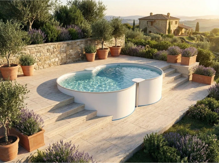 BWT Achtform Stahlwandpool oval 320x525x120cm