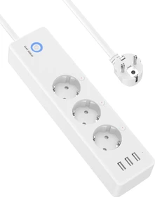 Gosund Smart WiFi-Steckdosenleiste 3-fach, 3450W, 3x USB-A, Smart-Steckdosenleiste (P1)