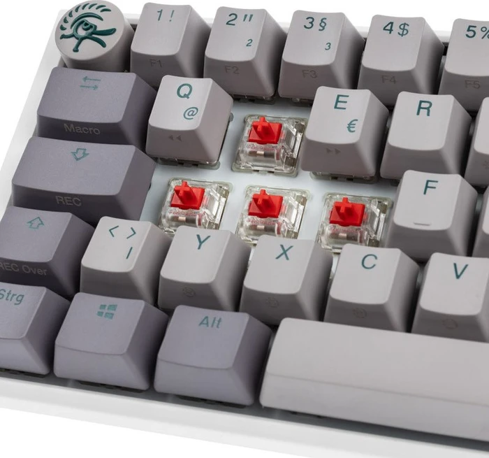 Ducky One 3 Mini, Mist Grey, PBT, LEDs RGB, MX SILENT RGB RED, USB, DE