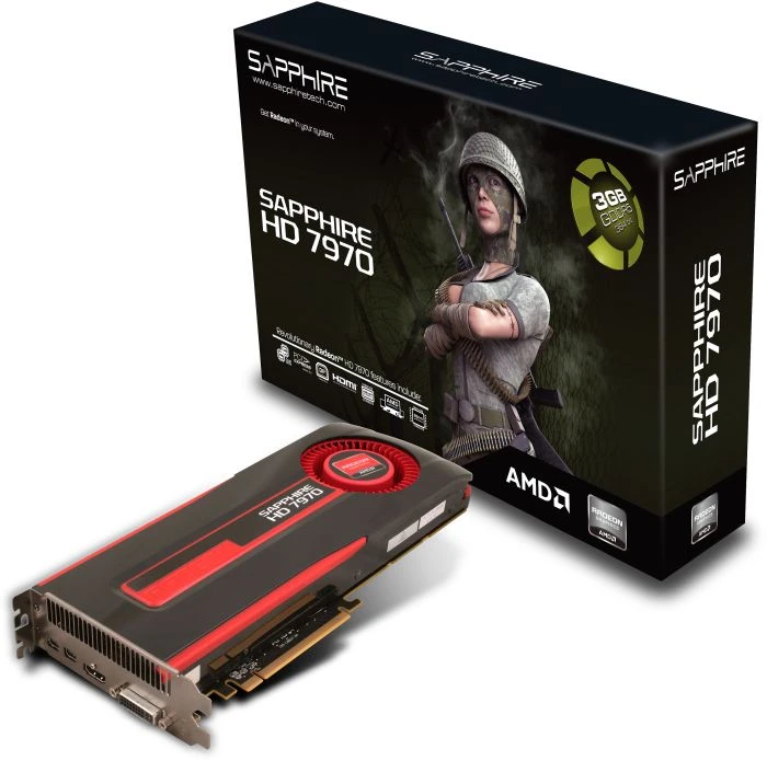 Sapphire Radeon HD 7970 Single Fan, 3GB GDDR5, DVI, HDMI, 2x mDP, full retail