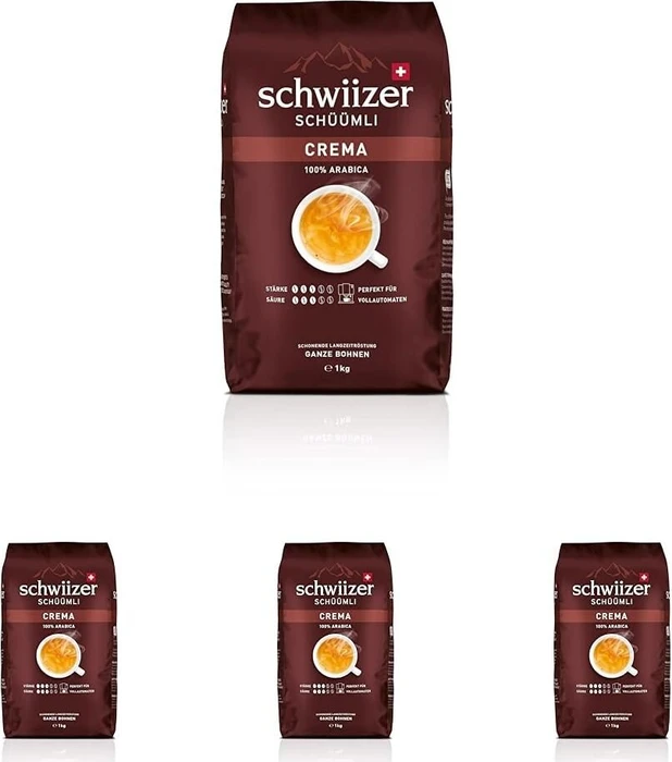 Schwiizer Schüümli Crema Bio Kaffeebohnen, 1.00kg