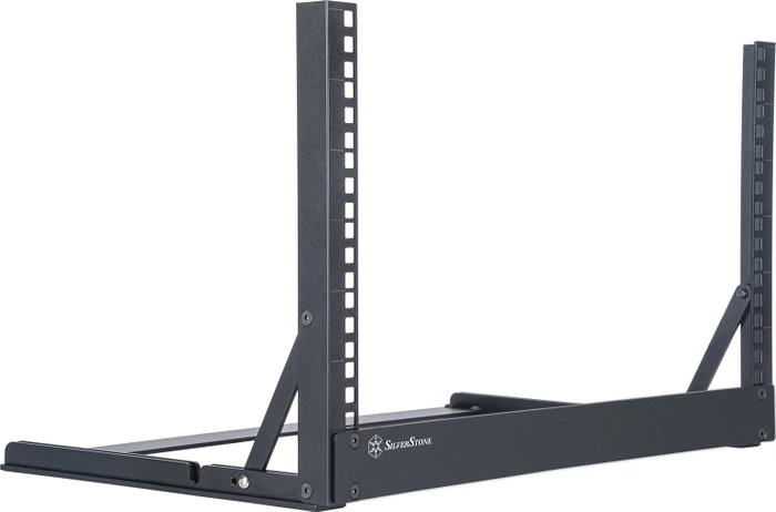 SilverStone 19" Open Frame Rack, RK06U-OF 6HE, Universalgestell, schwarz, 330mm tief