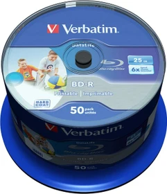 Verbatim BD-R 25GB, 6x, 50er Spindel, wide, inkjet printable
