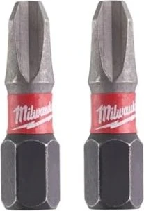 Milwaukee Shockwave Kreuzschlitz Bit 1/4", PH3x25mm, 2 Stück