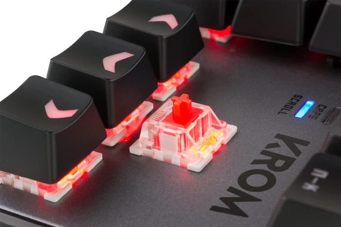 Krom Kernel TKL, LEDs RGB, grau/schwarz, Outemu Red, USB, ES