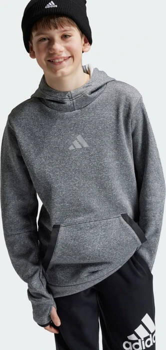 adidas Fleece Hoodie black melange/grey four/grey two (Junior)