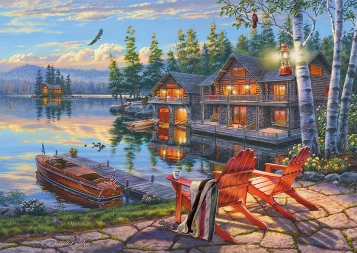 Schmidt Spiele Seeufer am Loon Lake, New York