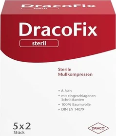 Dr. Ausbüttel DracoFix Peel Mullkompressen steril 8-fach, 7.5 x 7.5cm, 10 Stück