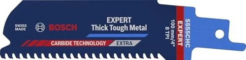 Bosch Professional EXPERT S555CHC Thick Tough Metal Säbelsägeblatt, 100x1.25mm, 1 Stück