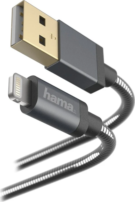 Hama Lade-/Datenkabel Metall Apple Lightning/USB-A, 1.5m, anthrazit