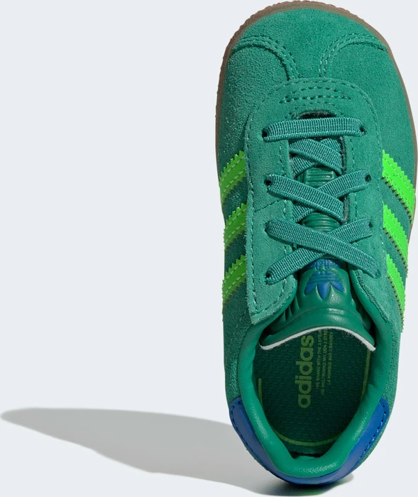 adidas Gazelle Comfort Closure Elastic Laces semi court green/solar green/blue bird (Junior)