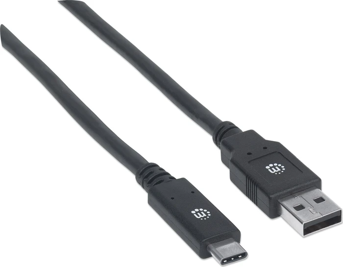Manhattan USB 3.1 Typ C Gen1-Kabel 2.0m schwarz
