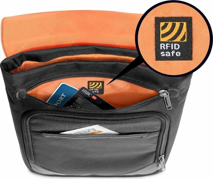 Everki Venue XL Premium RFID Mini Messenger Umhängetasche 13"/Surface Pro/iPad Pro 12/MacBook 12" schwarz