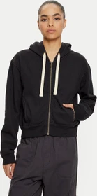 Champion Cropped mit durchgehendem Reißverschluss in Vintage-Waschung Hoodie schwarz (Damen)