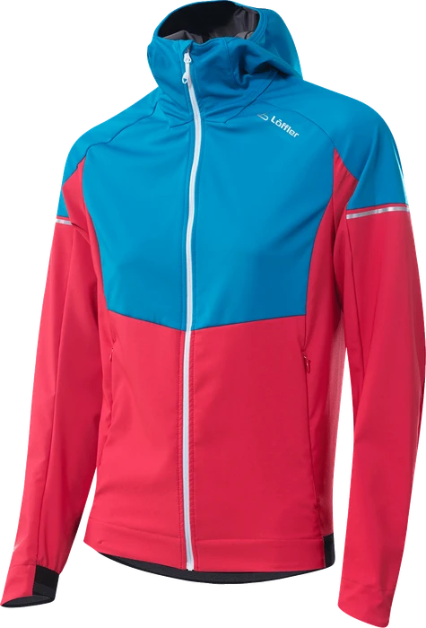 Löffler Hybrid Hooded Light Fahrradjacke rot (Damen)
