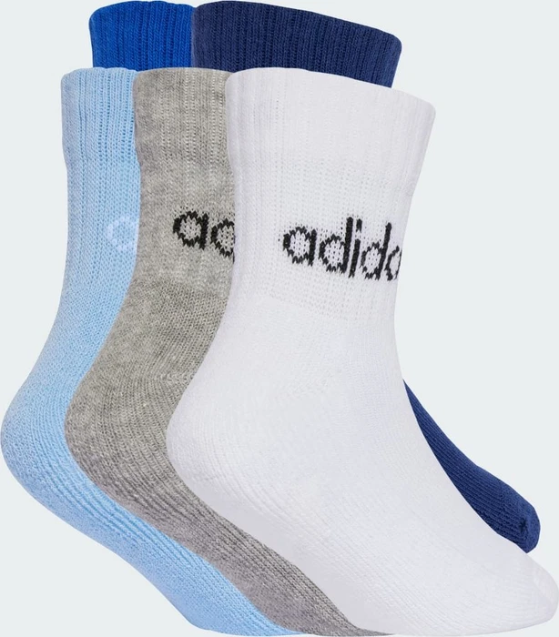 adidas Linear Ankle Socken dark blue/royal blue/glow blue/medium grey heather, 5 Paare (Junior)