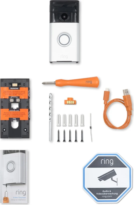 Ring Video Doorbell Satin Nickel, Video-Türklingel