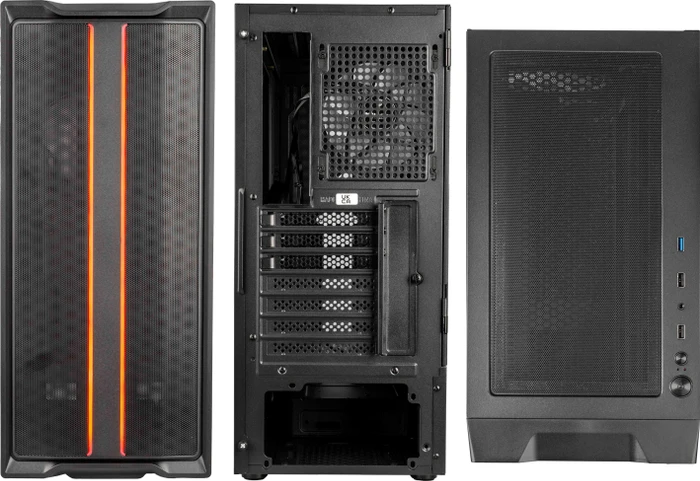 Kolink Inspire K12 ARGB, schwarz, Glasfenster