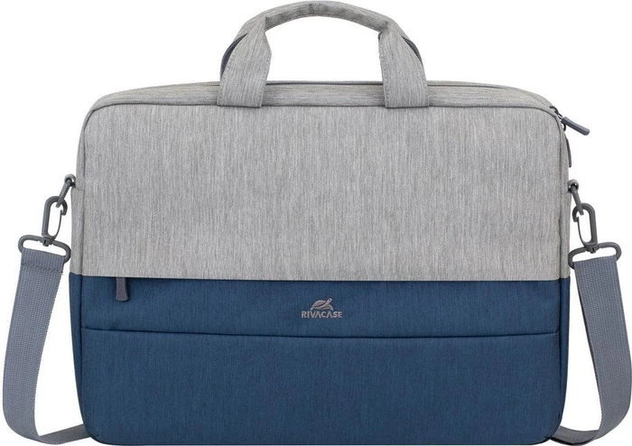 RivaCase Prater anti-theft Laptop Tasche 15.6", Grey/Dark Blue
