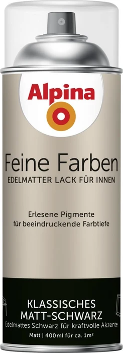 Alpina Farben Feine Farben Sprühlack innen schwarz matt, 400ml