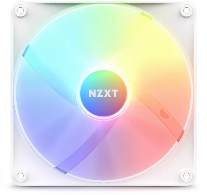 NZXT F Series F140 RGB Core Twin Pack, Matte White, weiß, LED-Steuerung, 140mm, 2er-Pack