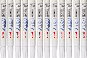 Uni-Ball uni-Paint PX-20 Lackmarker Rundspitze dick weiß, 12er-Pack