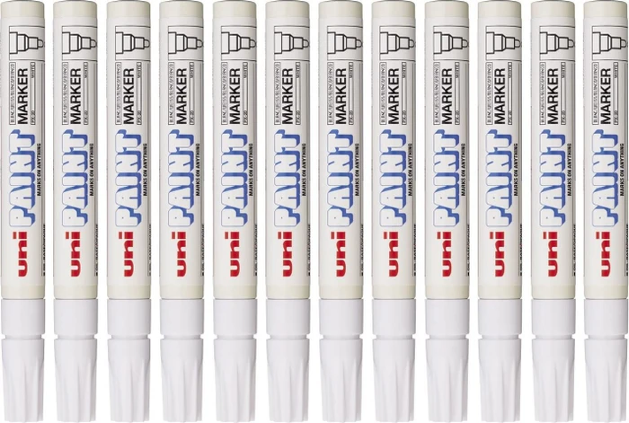 Uni-Ball uni-Paint PX-20 Lackmarker Rundspitze dick weiß, 12er-Pack