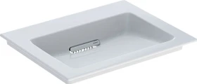 Geberit ONE Möbelwaschtisch Abgang horizontal 60cm, ohne Hahnloch, weiß/KeraTect