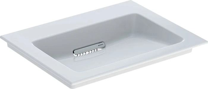 Geberit ONE Möbelwaschtisch Abgang horizontal 60cm, ohne Hahnloch, weiß/KeraTect