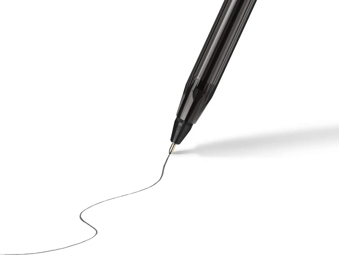 BIC Cristal Exact 0.3mm Kugelschreiber (Mine) schwarz/transparent, 20er-Pack