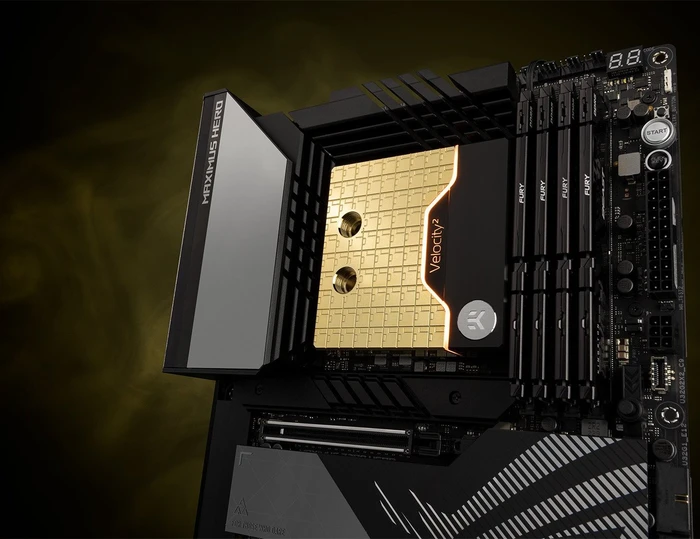 EK Water Blocks Quantum Line EK-Quantum Velocity² Direct Die D-RGB Limited Edition, 1700, Nickel, Gold