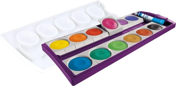 Pelikan K12 Deckfarbkasten violett, 12 Farben