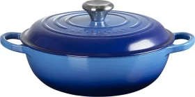 Le Creuset Stew Pot Gusseisen Bräter rund 22cm azure