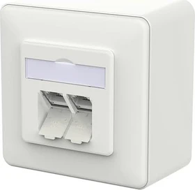 Metz Connect E-DAT C6A LSA++ 2 Port AP verkehrsweiß