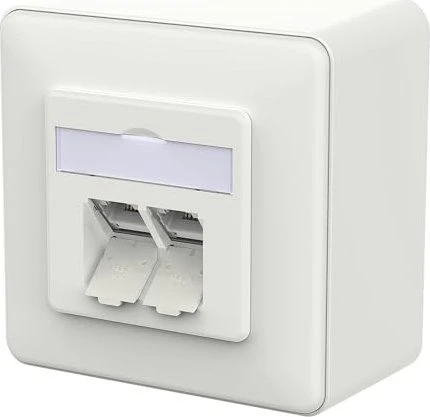 Metz Connect E-DAT C6A LSA++ 2 Port AP verkehrsweiß