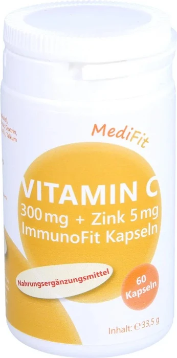 MediFit Vitamin C 300 mg + Zink 5 mg ImmunoFit Kapseln, 60 Stück