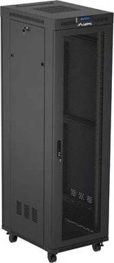Lanberg 19" Rackschrank 42HE, LCD, freistehend, Flat Pack, V2, Gitternetztür, IP20, RAL 9004, 800mm tief