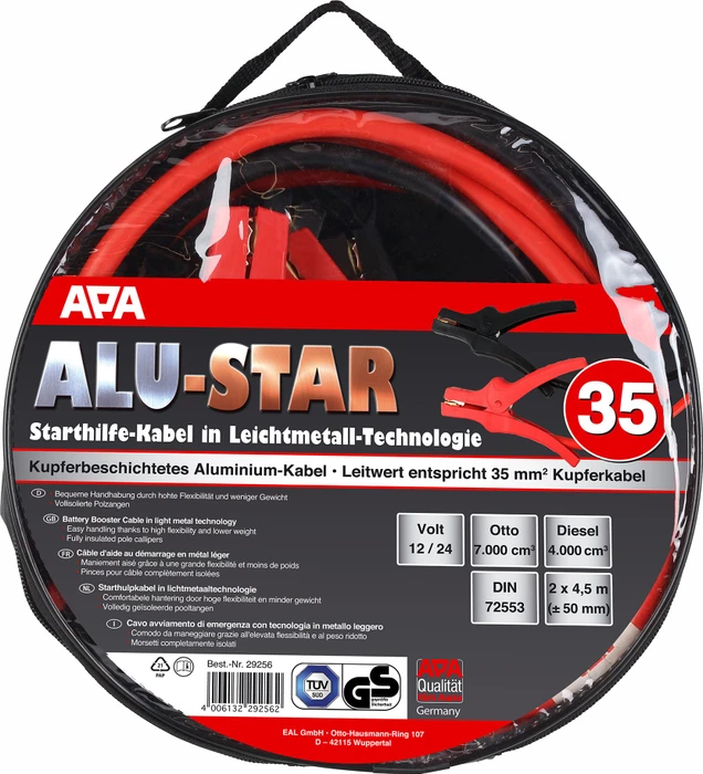 APA Starthilfekabel Alu-Star, CCA-Kabel 4.5m