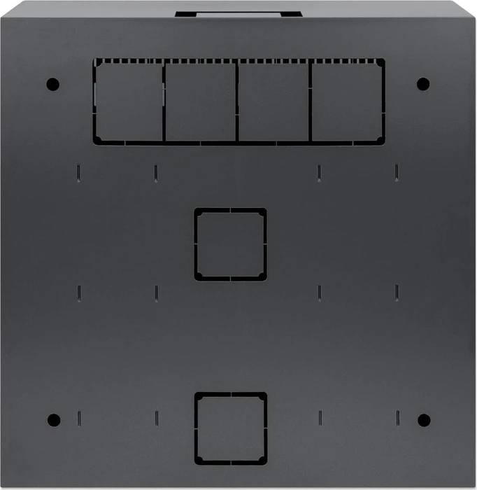 Intellinet 19" Netzwerk-Wandverteiler 4HE, mit Montageschienen, 4HE horizontal, 2HE vertikal, RAL 7021, 170mm tief