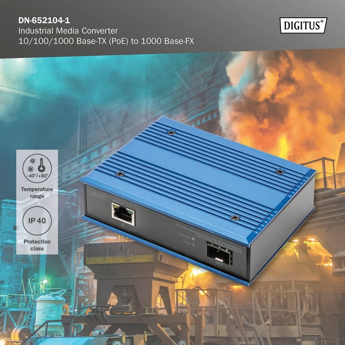 Digitus Industrial, RJ-45, SFP, PoE+