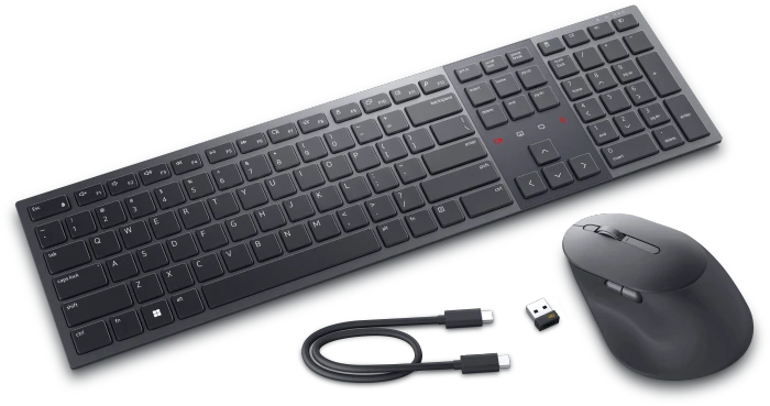 Dell KM900 Premier Collaboration Keyboard and Mouse Combo, graphit, USB/Bluetooth, DE