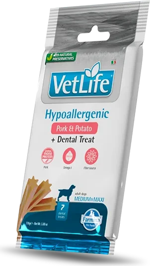 Dental Treat Hypoallergenic Medium & Maxi, mit Pork & Potato, 100g