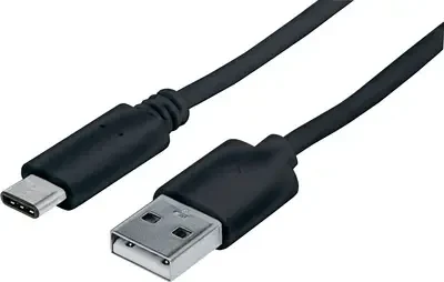 Manhattan Hi-Speed USB-C Anschlusskabel USB 2.0 Typ-A-Stecker - Typ-C-Stecker 480Mbps 1m schwarz